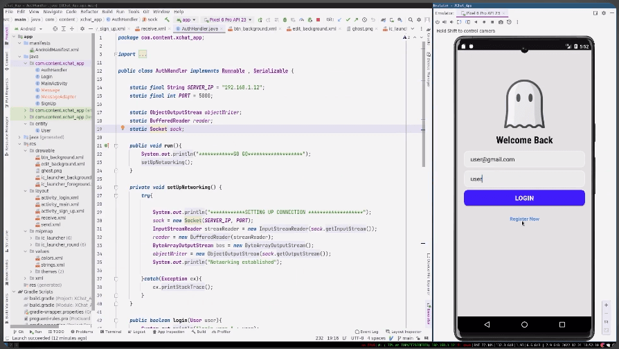 Android Chat Room App 